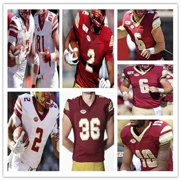 Wskt 2021 Boston College Jersey Fútbol David Bailey ZAY FLORES PHIL JURKOVEC Isaiah McDuffie Travis Levy Pat Garwo III Hunter Long CJ Lewis