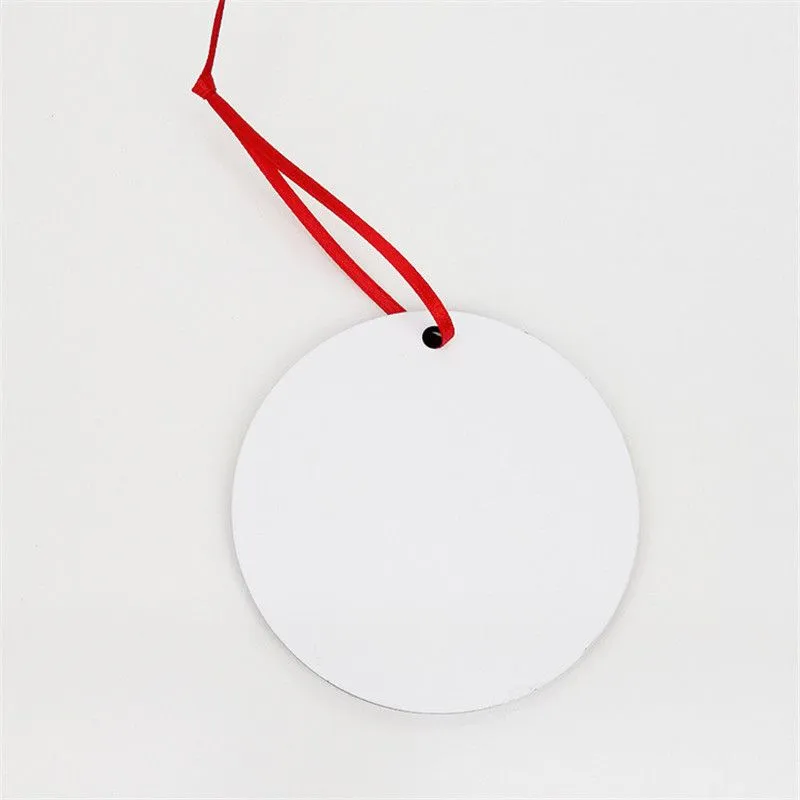 Wholesale Sublimation MDF Christmas Decorations Wooden DIY Single Side Sub Ornaments Heat Transfer Santa Claus Tree Pendant Home Party Gifts For Family Friends A12