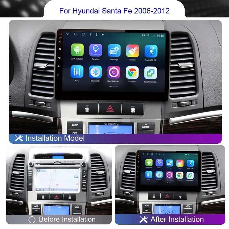 Android Car Video GPS Player емкостная полная сенсорная экрана Wi-Fi USB Bluetooth Radio Stereo для Hyundai IX45 2006-2012