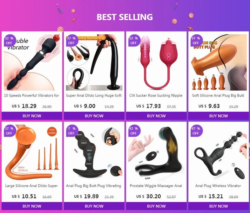 Sexleksaker Långa pärlor Analsugkopp Dildo Big Butt Plug Dilator Prostata Massager Make Erotiska Varor För_voghion.com