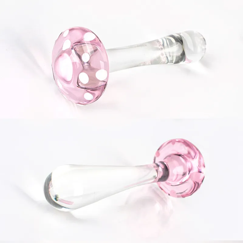 14cm Mushroom Glass Dildos For Anal Plug Women Men 18 Couples Tools Butt Plugs Dilator Sex Toys Adult Games_voghion.com