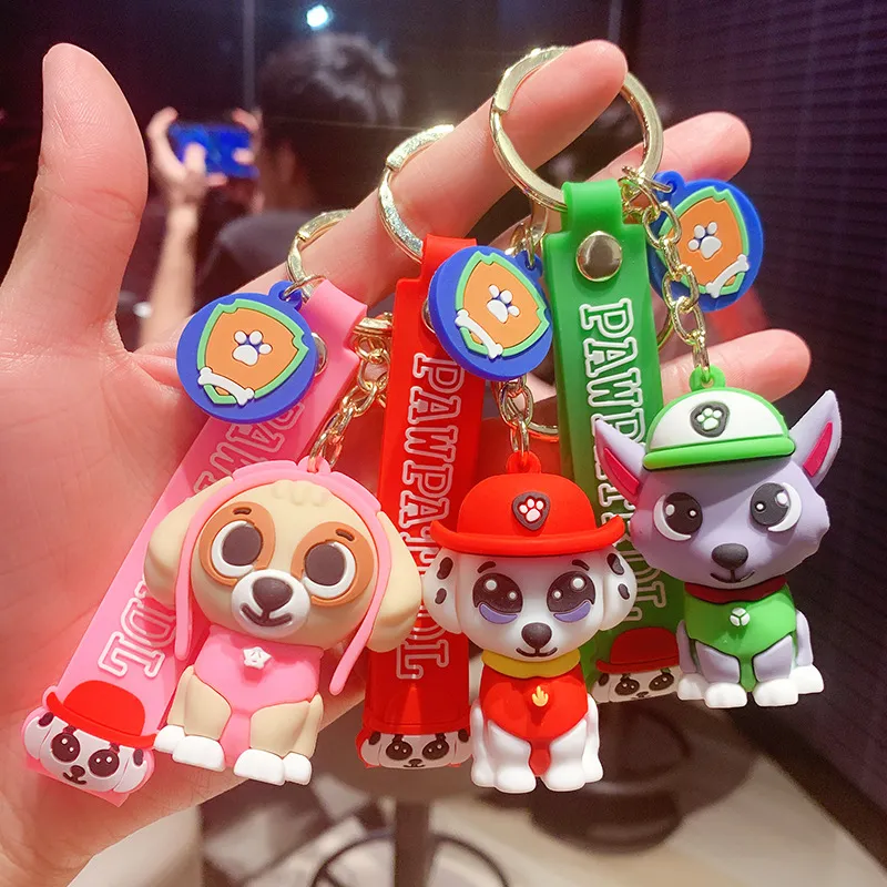 2022 Dekompression Toy Cartoon Puppy Keychain Pendant Animal Bag Liten Pendant Car Key Chain Ring Kids Gift C37