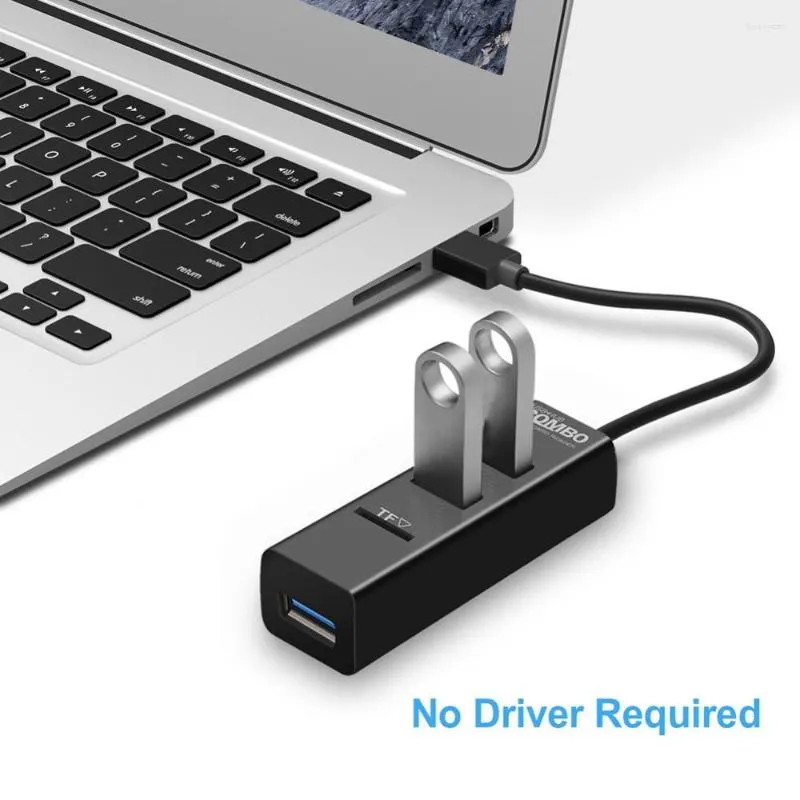 Adaptateur de répartiteur de concentrateur USB 2.0 portable à 3 ports avec TF Ca Rd Rea Der pour PC portable