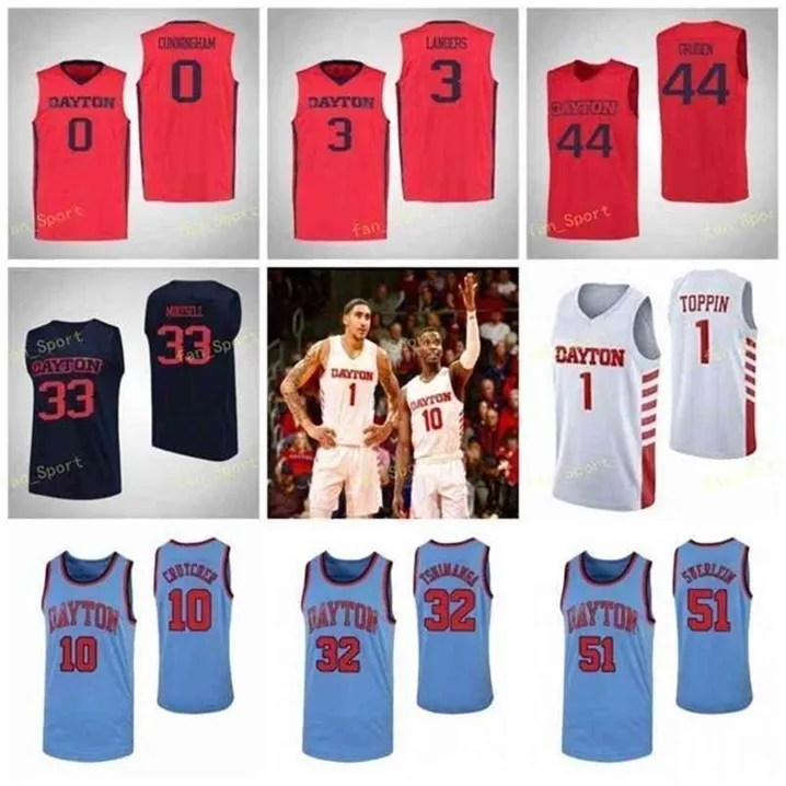 SJ NCAA College Dayton Flyers Basketball Jersey 14 Moulaye Sissoko 2 Иби Уотсон 3 Trey Landers 31 Jhery Matos Custom Stitched