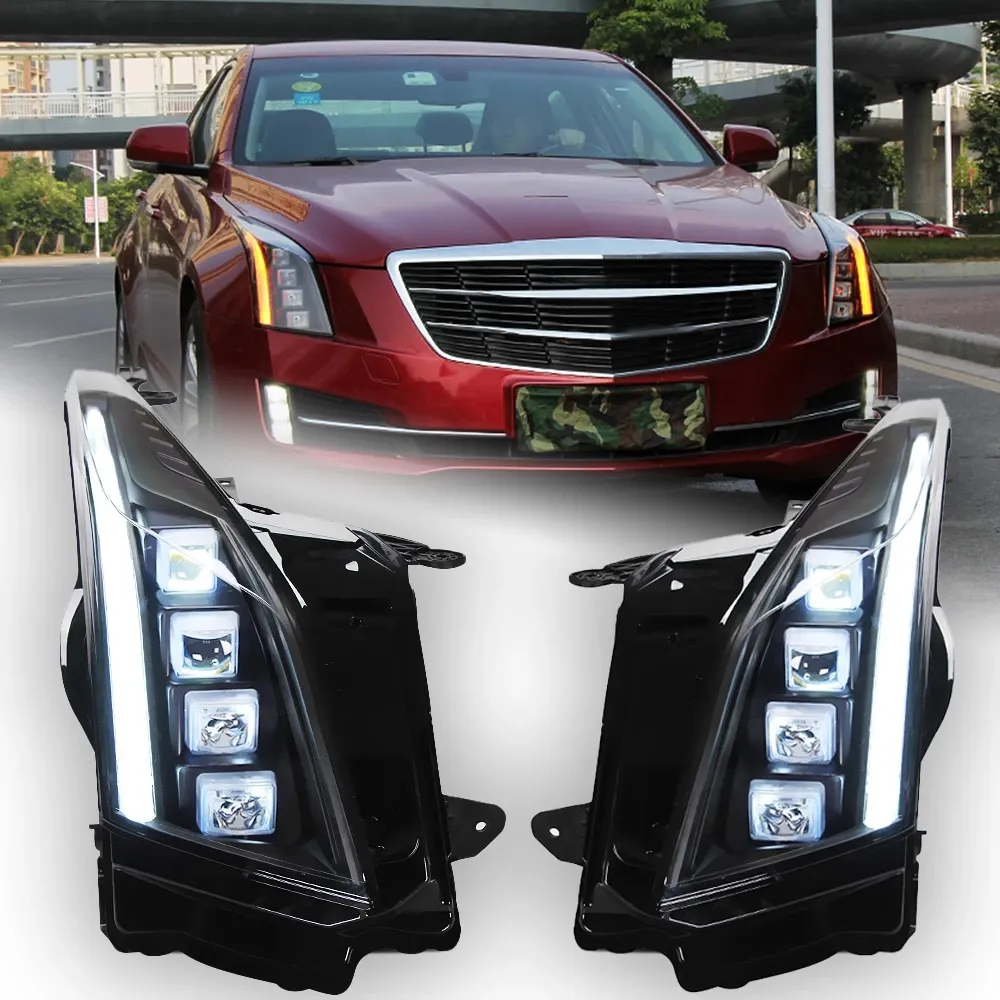 Accessori automobilistici Lampada frontale per Cadillac ATS 20 14-20 20 Fari di guida anteriori a LED con luce abbagliante quotidiana