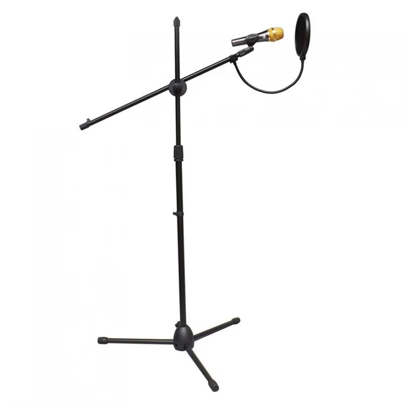 Pr￡tico Profissional Swing Boom Floor Microfone Microfone / Microfone Stand AJustable Stage Trip￩