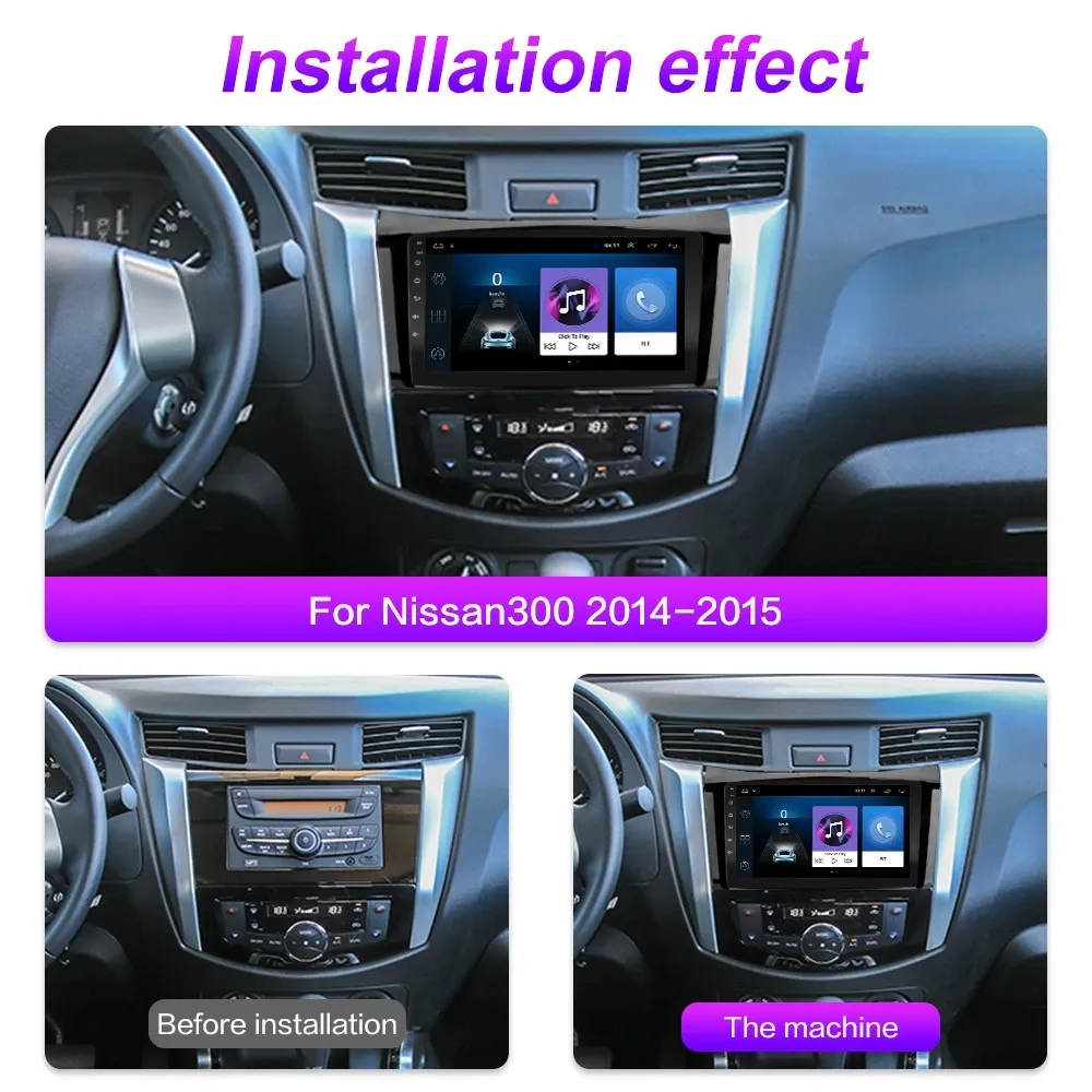 자동차 비디오 MP3 엔터테인먼트 안드로이드 내비게이션 GPS 플레이어 9 인치 Nissan Navara 2011-2016 WI-Wi-Fi Bluetooth