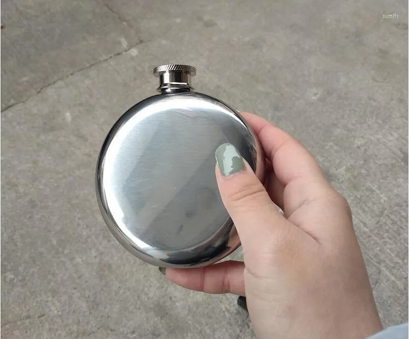 TOPINCN 5oz Stainless Steel Whiskey Flask - Slim Pocket-Sized Alcohol Bottle For Men, Gifts For Dad, Husband - View #6