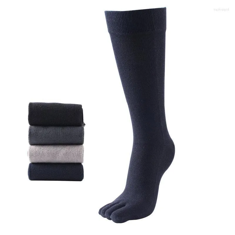 Men's Socks Men's 5 Pairs/Lot Brand Business Long Tube Five Finger Japanese Quality Cotton Breathable Sweat-absorbent Split Toe
