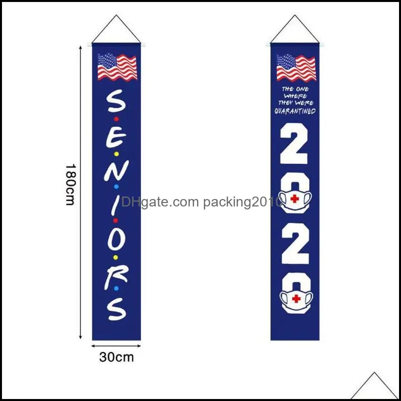 Party Decoration Congrats Grad Hanging Flags Banners Graduation Decorations Letter Background Door Couplet Home Mall Pers Packing2010 Dhyvj