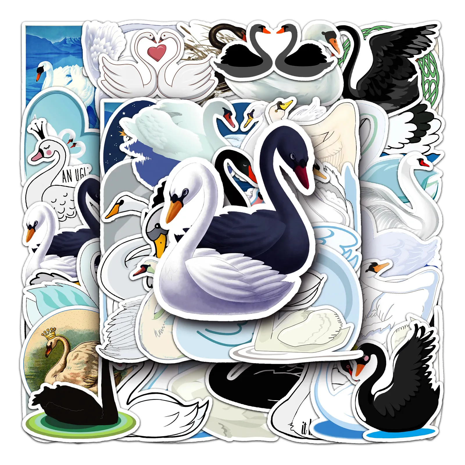 Removable Skateboard adesivos Swan Animal for Car Baby Celino