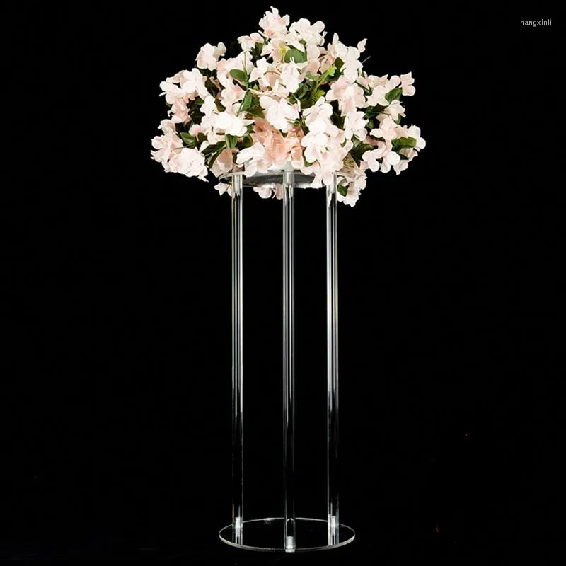 Décoration de fête 10 pièces/lot porte-fleurs de Table 40/60/80/100 CM de haut cristal acrylique mariage route plomb pièce maîtresse événement