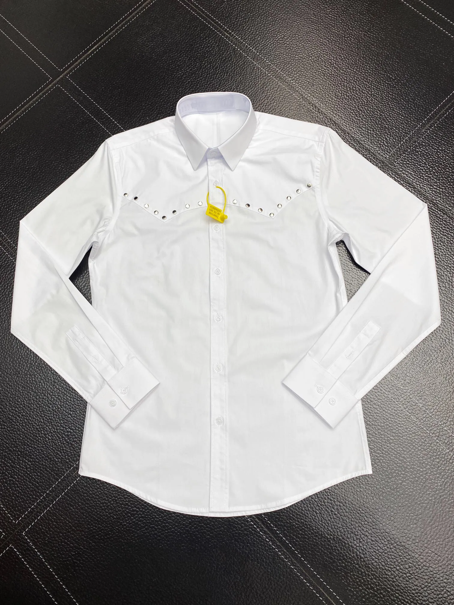 Koszula męska Slim Fit Flex Collar Stretch Pint Odzież marki Mężczyźni Koszule z długim rękawem Styl hip-hopowy Jakość Bawełniane topy 12483
