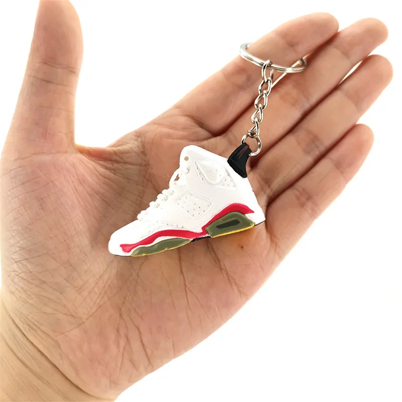 28 Styles 3D Basketball Shoes Keychains Men Women Mini Soft PVC Rubber Keychain Sneakers Sports Shoes Pendant Key Chain Gift Accessories