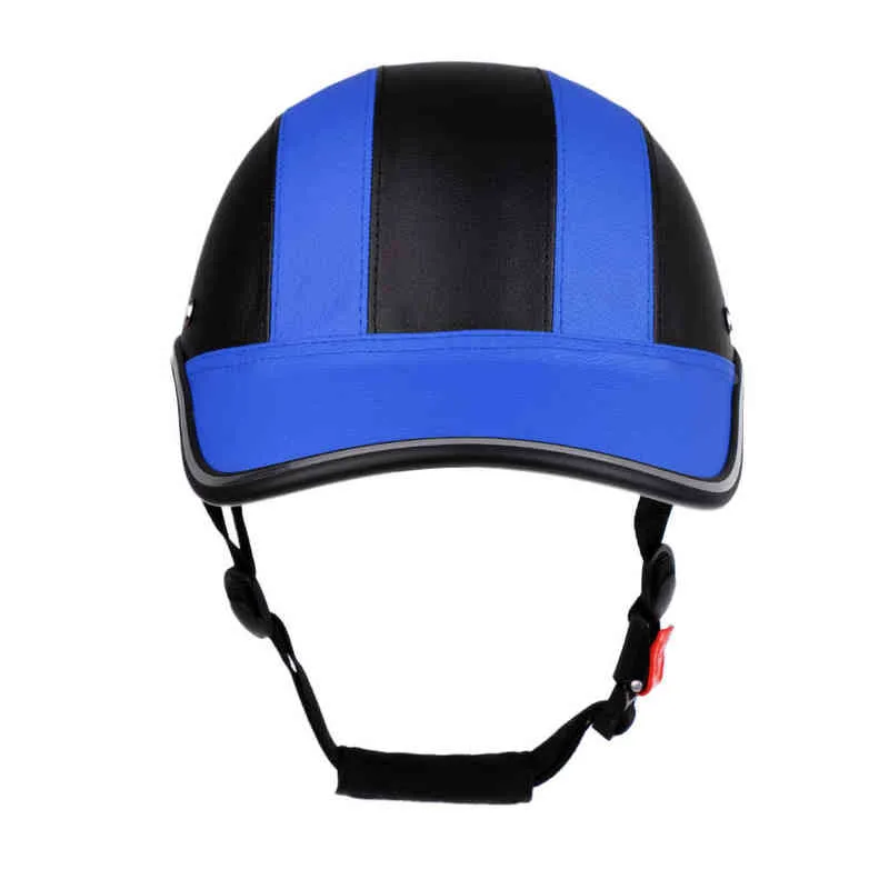 Motorcycle Cycling Half Open Face Helmet Baseball Cap Foam Padded PU Hat Visor Safety Helmet for Outdoor Sport Climbing Baseball