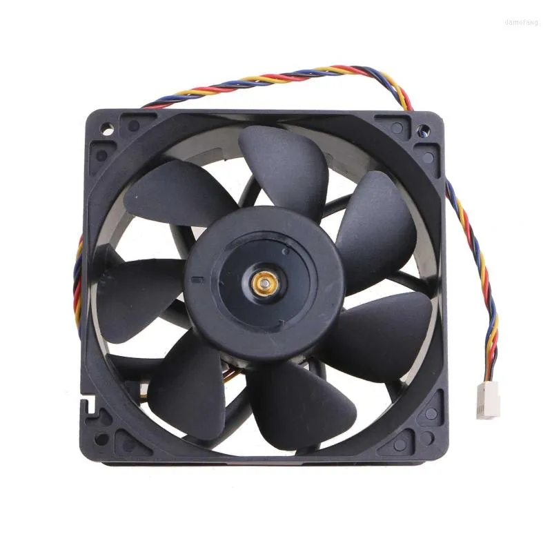 Raffreddamento per computer DF1203812B2FN Ventola di raffreddamento CPU 12x12x3,8 cm 4 pin 4 fili CFM Potente controllo della temperatura Server Cooler Doppio cuscinetto a sfera