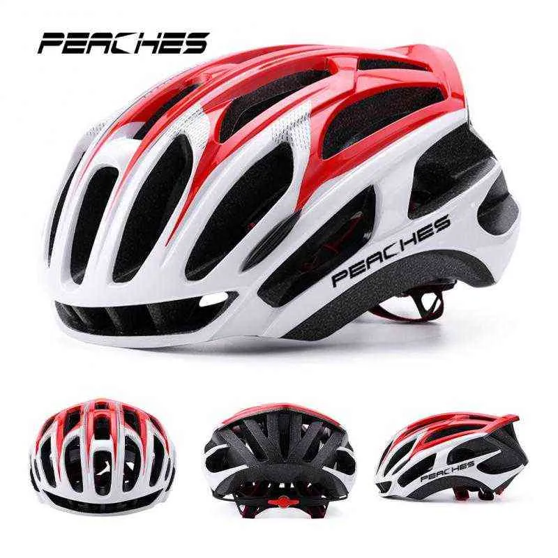 Caschi da ciclismo Peaches MTB Casco da bici da strada Ciclismo Safty Cap Ultralight EPS 27 fori Casco da bicicletta Uomo Donna 4D Casco da equitazione rinfrescante T220921