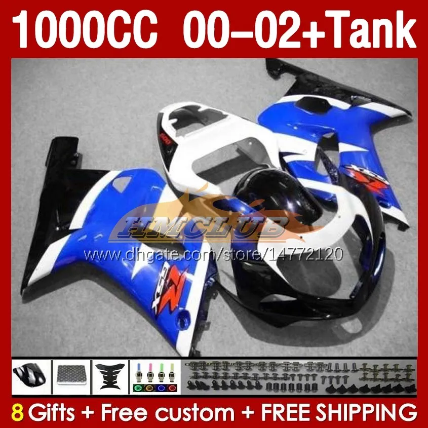 Общеизменный синий заводской бак OEM для Suzuki GSXR 1000 CC K2 GSXR-1000 GSXR1000 2001 2002 2002 КОЛИЦЕ 155NO.70 GSX R1000 1000CC 00-02 GSX-R1000 00 01 02