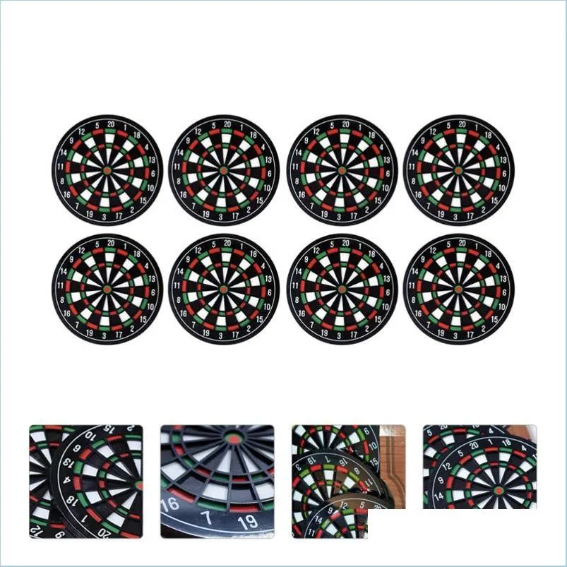 Mats Pads 8Pcs Tazza resistente al calore Sottobicchieri per tazze Dartboard Bottiglia Bevanda Drop Delivery 2021 Casa Giardino Cucina Sala da pranzo Ba Yydhhome Dhspz