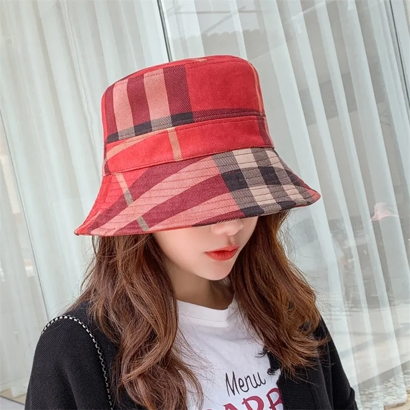 Stingy Brim Hats Bucket Hat Women Summer Caps Luxury Brand Suede Hip Hop Solid Wide Cotton Beach Fisher Fisherman Cap Panama 220922