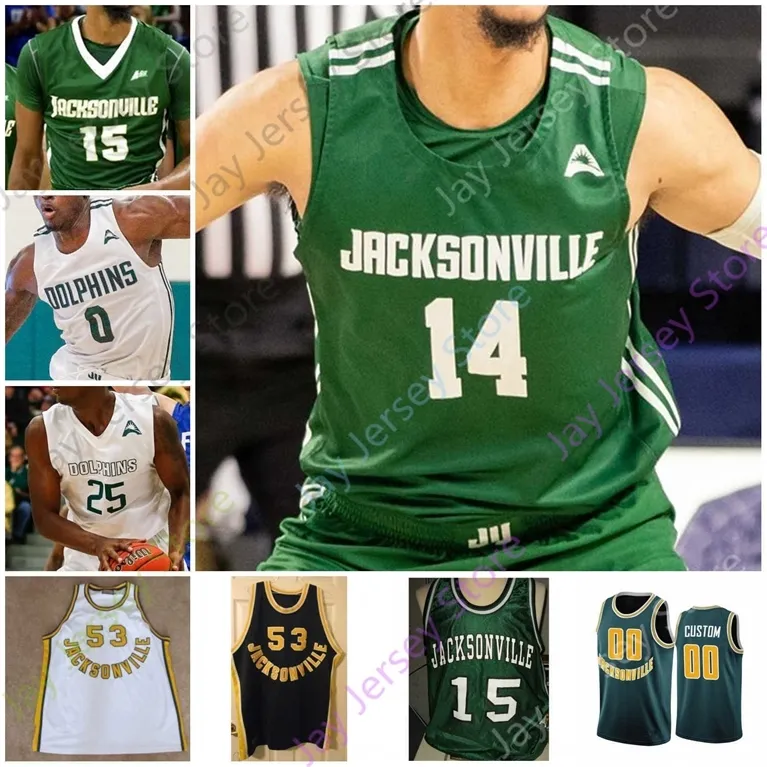 NIK1 Jacksonville Dolphins Basketball Jersey College College Artis Gilmore Destin Barnes Дэвид Белл МакКаллум Ааман Сантос Кевин Норман Ди Браун