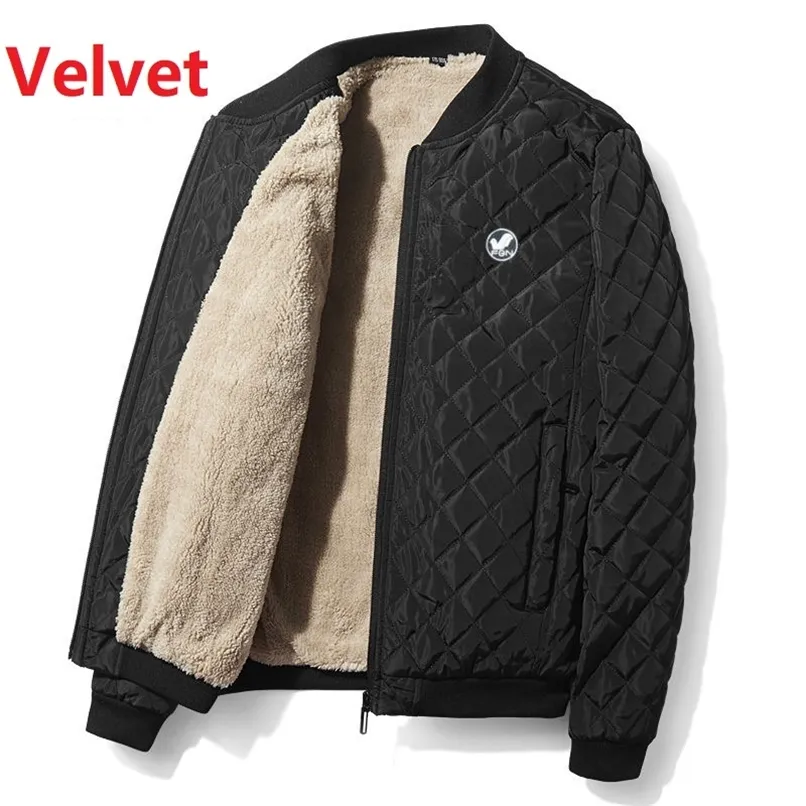 Men's Down Parkas Autumn Winter Cotton Coat Men'S Jacket Fat Male Army Velvet Clothes 220922