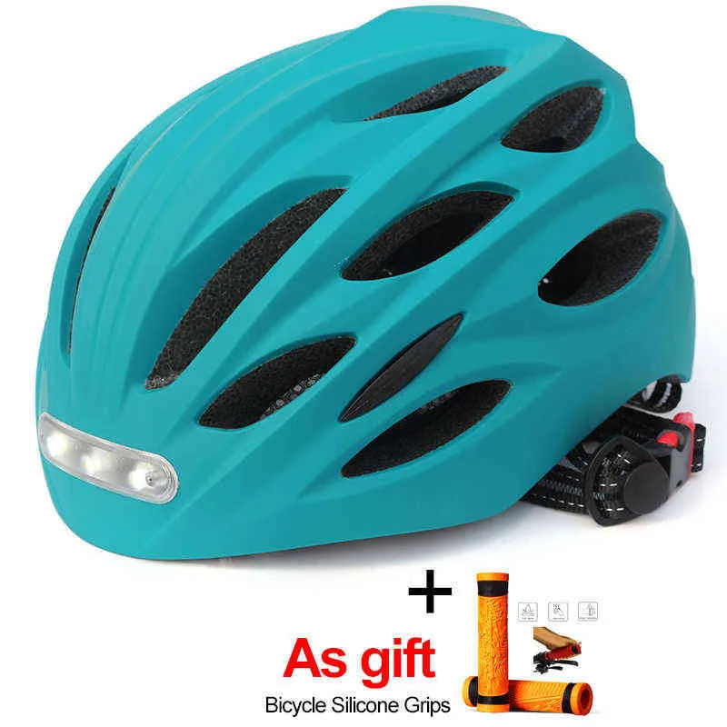 Caschi da ciclismo LED Lampada Ciclismo Casco da bicicletta Smart Uomo Donna Bambini Bike LED Light Cap con fanale posteriore per scooter moto Ciclismo T220921