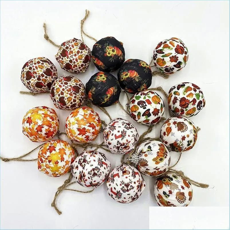 Party Decoration Thanksgiving Cloth Ball - Colorf Hanging Crafts Casual Style Christmas Decors Ornaments Home Tree Nerdsropebags500Mg Dhtqq