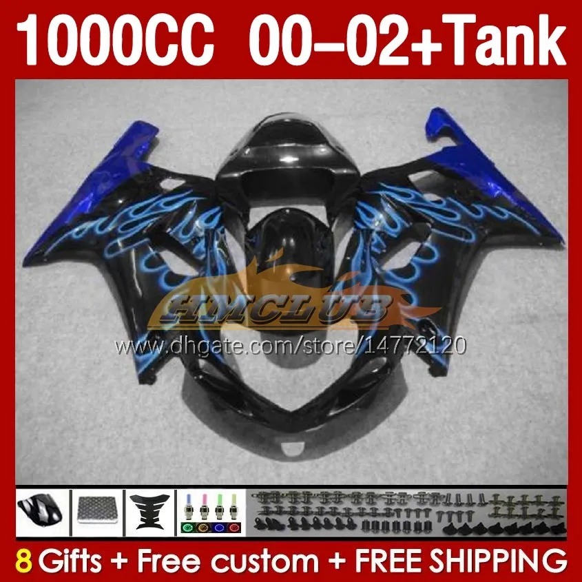 Suzuki K2 GSXR-1000 GSXR 1000 CC GSXR1000 00 01 02 BODY 155NO.52 GSX R1000 GSX-R1000 2001 2002 2002 1000CC 00-02注射金型フェアリングブルーフレーム