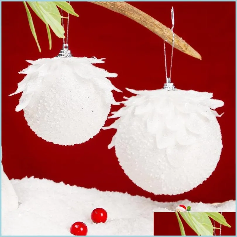Party Decoration Christmas Decorative Ball Exquisite Petal Hanging Ornament For Home Mall Xmas Tree Pendantparty Drop Del Packing2010 Dh3Ed
