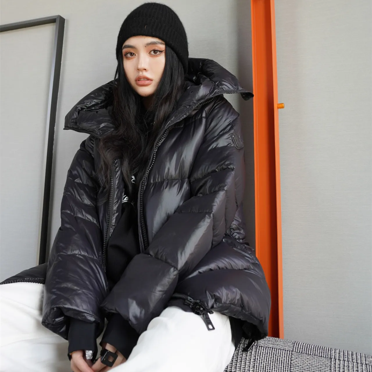 22SS Fashion Winter Płaszcz Kobiety parkas z kapturem chleb wyściełany kurtka męskie kurtki w dół chleb