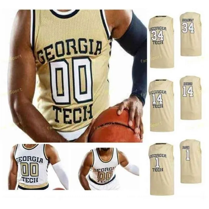 SJ NCAA College Georgia Tech Jackets Yellow Justes