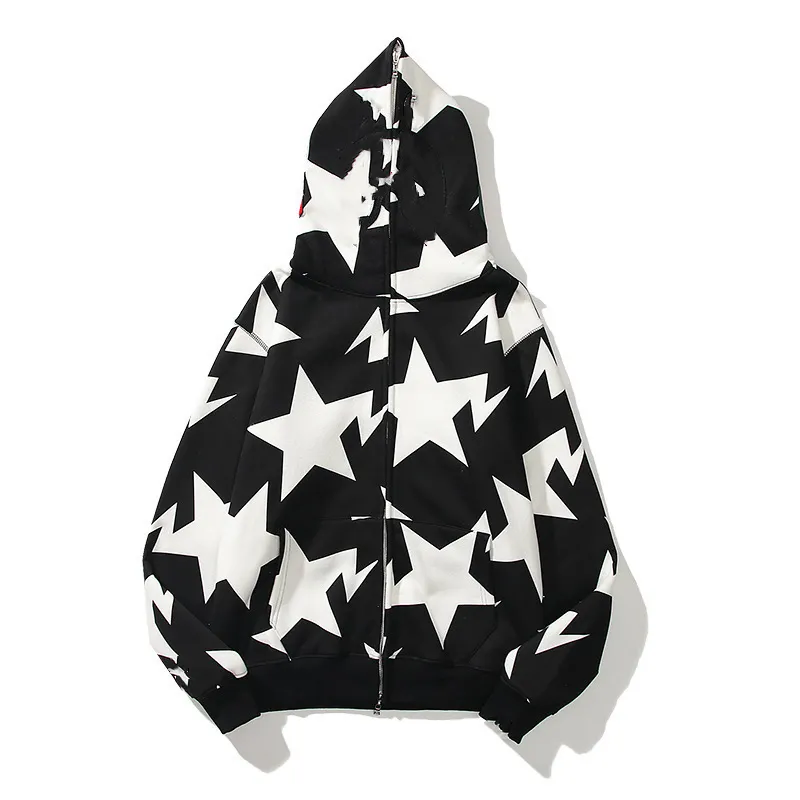 21mens hoodies designer hoodie luminous kvinnliga tröjor brev camo shark hoody överdimensionerad