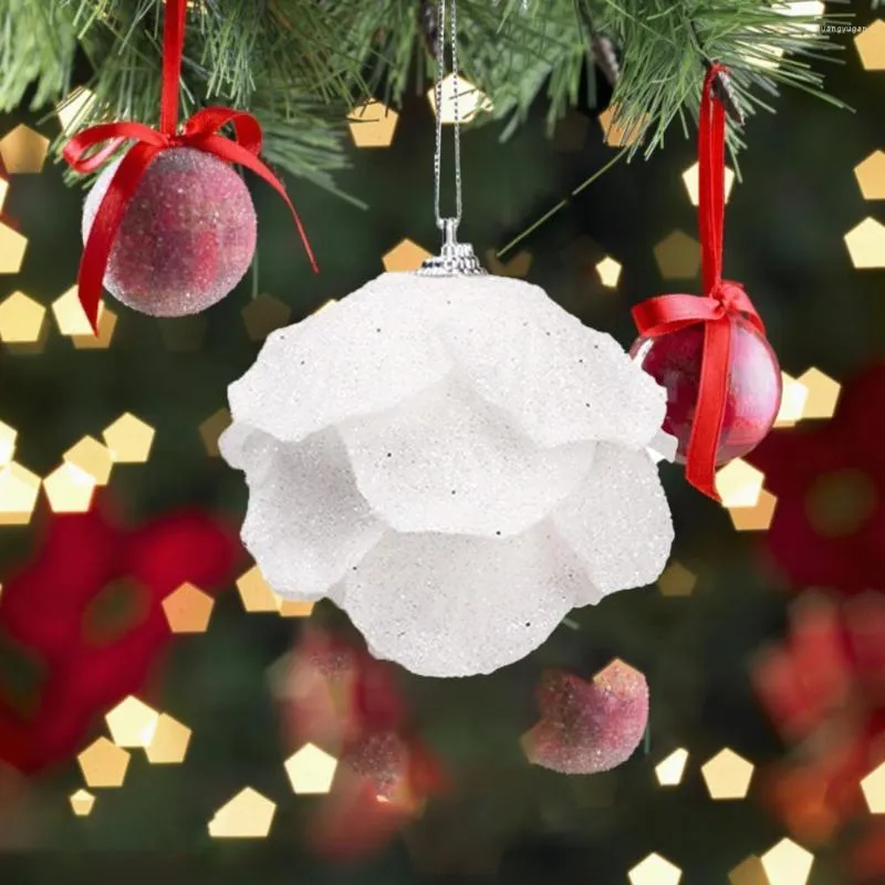 Decorazioni per feste WarmHome 3 pezzi/set decorazioni da appendere in stile natalizio polistirolo decorativo glitterato bellissima palla per la casa