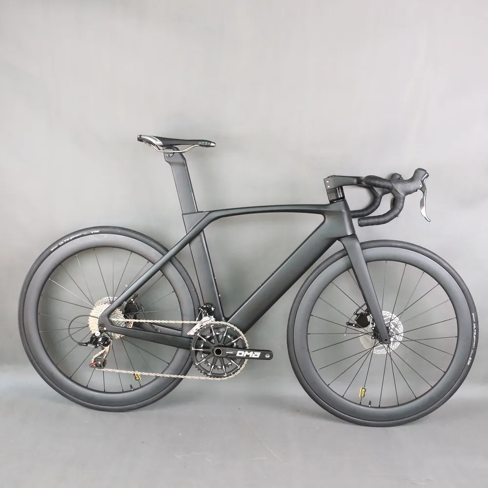 TT-X34 Aero Disc Road Empire Pro 2x12 Speed ​​Groupset 및 Carbon Wheelset을 가진 완전한 자전거