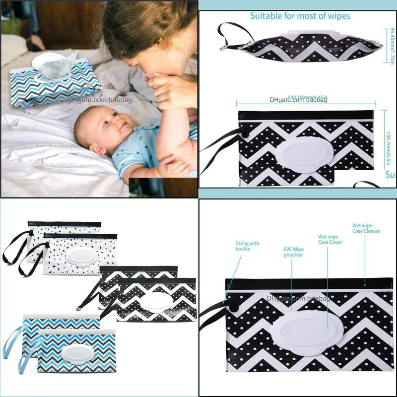 Boîtes à mouchoirs Serviettes Ensemble de 6 pièces Portable Infant Lingettes humides Boîte Conteneur Écologique Facile à transporter Clamshell Cosmétique Nettoyage Bdebag Dhwvk