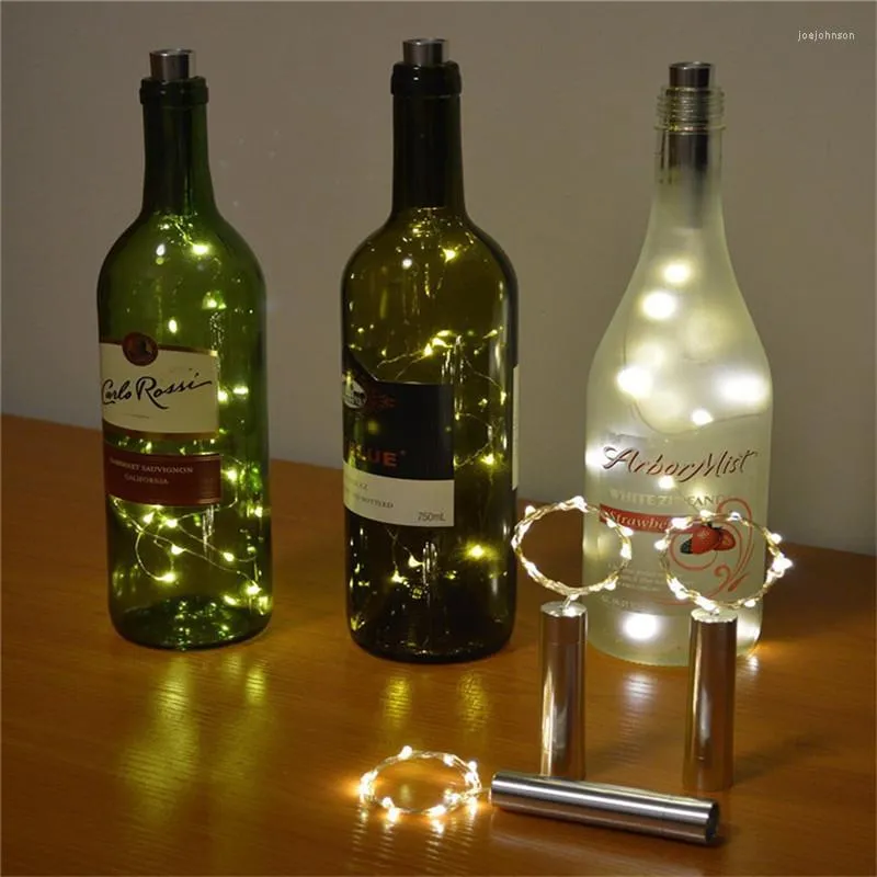 Stringhe Luci per bottiglie LED Fata Ghirlanda Lampada Placcatura Tappo Stellato Spina per vino a batteria Decorazioni natalizie