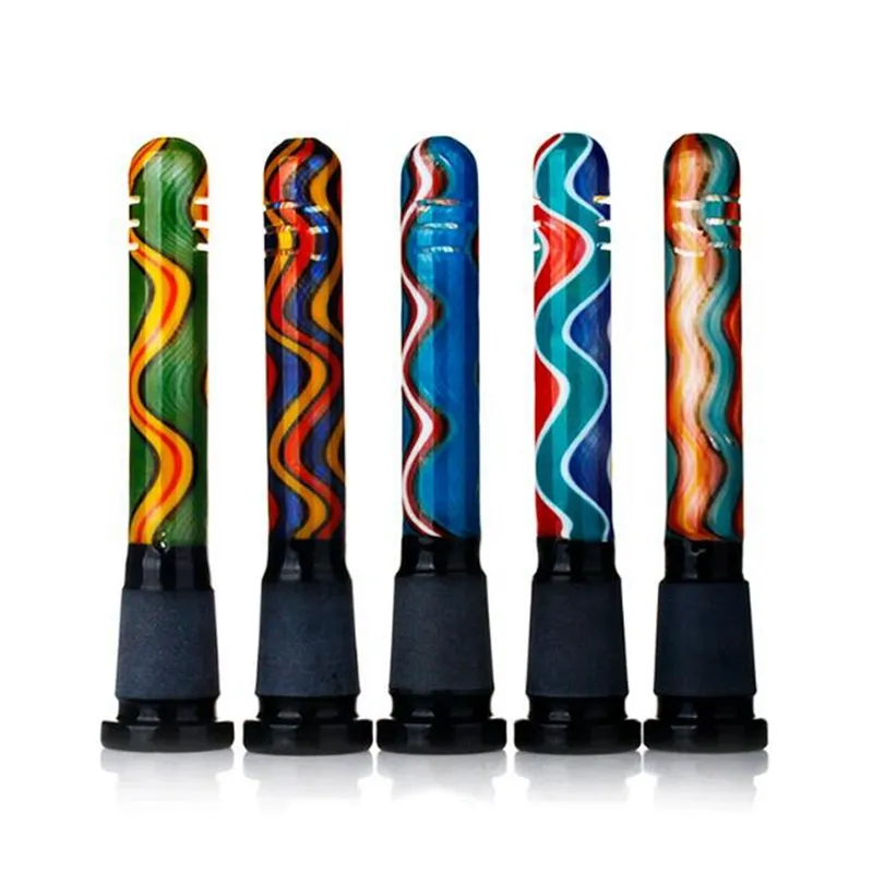 Smoking Colorful Wig Wag Pyrex Glass 14MM 18MM Dry Herb Bong Water Pipe ...