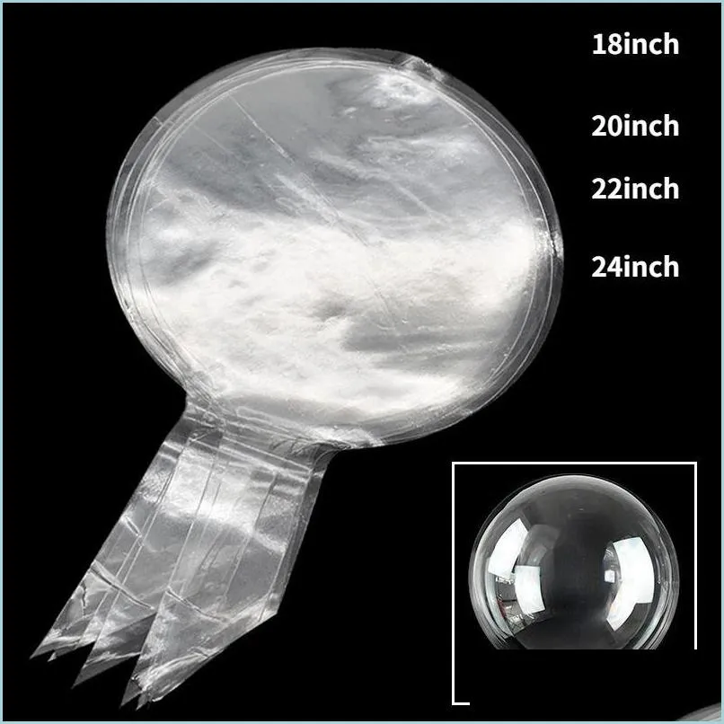 パーティーデコレーション10pcs 18-24inch透明なボボバブルバルーンクリアインフレータブルエアグローブスウェディングバースデーベイビーShydhhome dh5j7