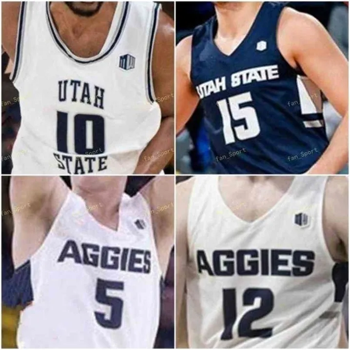 Sj Utah State Aggies College Basketball Jersey 32 Trevin Dorius 34 Justin Bean 44 Marco Anthony 52 Kuba Karwowski Women Youth Custom Stitched