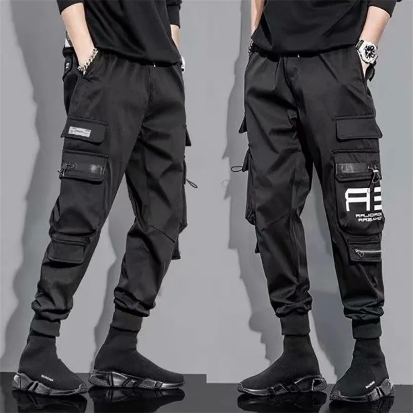 Pantalones de hombre Harajuku Joggers Pantalones cargo Hombres Moda Militar Techwear Running Streetwear Ropa masculina Hip Hop Punk Ropa deportiva Verano 220922