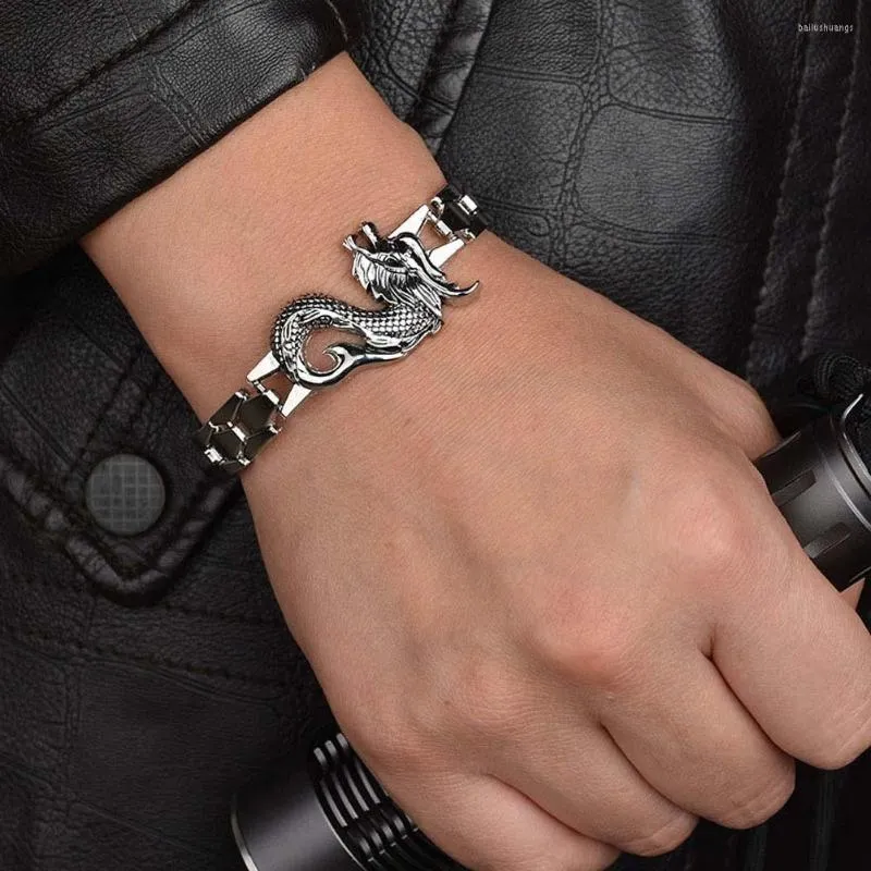 Charm Bracelets Fashion Dragon Head Bracelet Beast Bangle Men Jewelry