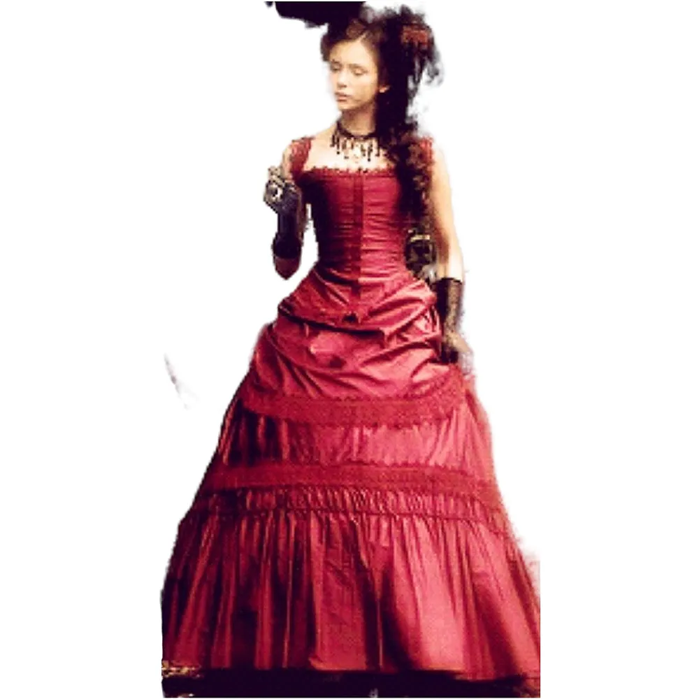 cherry red prom dress Red Satin Mermaid V-neck Prom Dresses, Evening Gown, SP758
