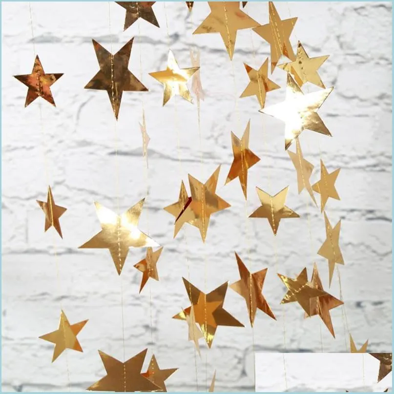 Decorazione per feste Decorazioni natalizie Puntelli Specchio Star Banner Baby Birthday Banchetto Wedding Drop Delivery 2021 Home Ga Nerdsropebags500Mg Dhmhq