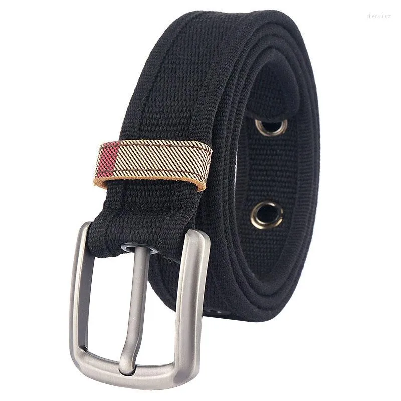 Belts Casual Canvas Belt Trend Alloy Pin Buckle Men Fashion Wild Outdoor Sport Jeans Unisex