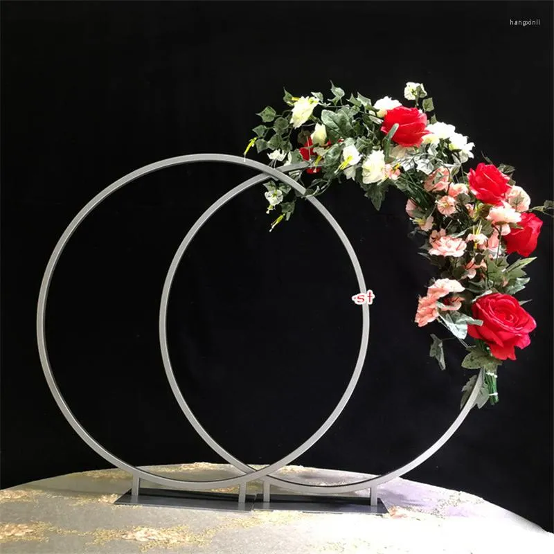 Décoration de fête 2 pièces 40/50/60 cm arc de mariage Table pièce maîtresse support de fleurs artificielles route plomb fenêtre affichage cadre étagère F