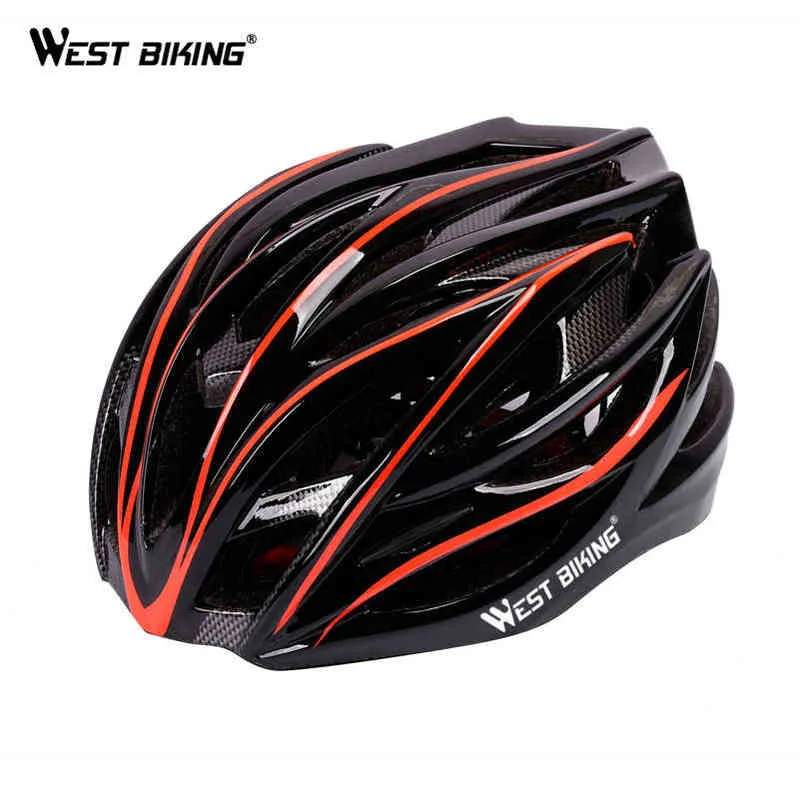 Casques de vélo WEST BIKING Cyclisme Casque moulé intégralement Vélo Vélo Route Montagne Respirant Casco Ciclismo 54-62cm Taille unique Casque de sécurité T220921