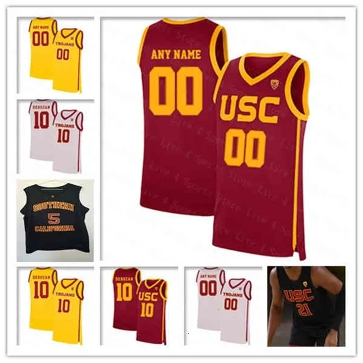 WSKT NCAA USC Trojans Basketball Jersey Исаия Моби Буги Эллис Чевен Гудвин Дрю Петерсон Макс Агбонкполо Итан Андерсон Диксон-Уотерс Ник