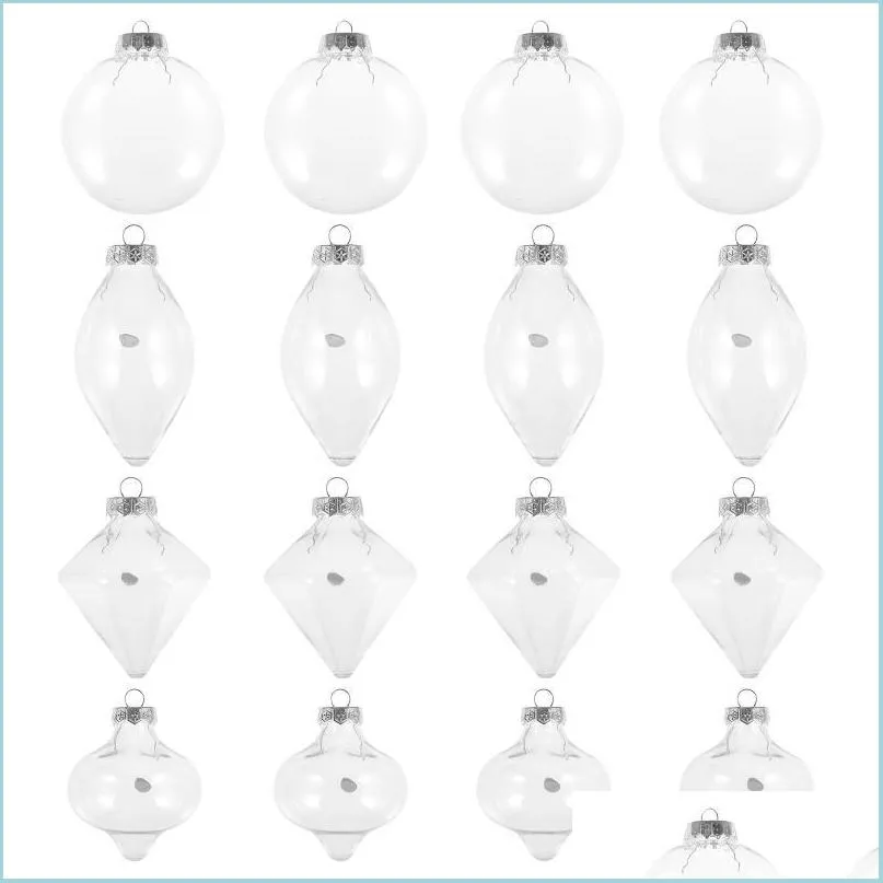 Party Decoration 16st Clear Xmas Ornament Balls Christmas DIY Projects Hanging Po Props Drop Delivery 2021 Home Garden Festiv MxHome DHW2O