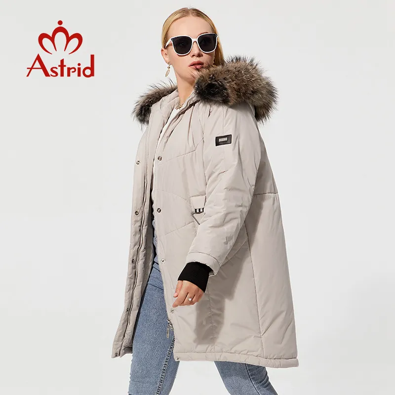 Manteaux d'extérieur grande taille pour femmes Astrid veste d'hiver femme parkas long manteau matelassé pour femmes vêtements chauds avec des vêtements d'extérieur à capuche en fourrure 220922